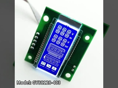 RoHS 14 Segment LCD Display HTN Błękitne tło Białe podświetlenie SMT_HT1621