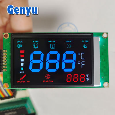 Dobra cena. Niestandardowy wyświetlacz VA LCD Błękitne cyfry 7-segmentowy ekran COB + Zebra 4.5V w Internecie