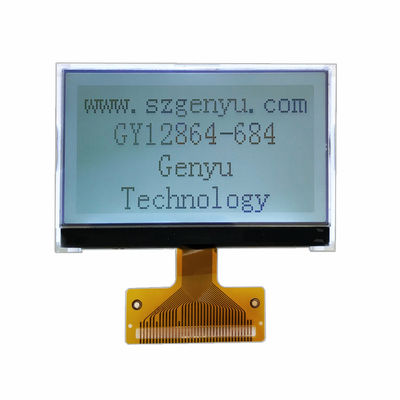 Dobra cena. 2.72 cali 128x64 LCD wyświetlacz COG Graficzny ekran FSTN pozytywne białe podświetlenie 36PIN FPC w Internecie