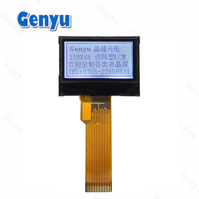 0.96 cali 128x64 Monochromatyczny wyświetlacz FSTN LCD 15-pin Białe podświetlenie SPI Interfejs
