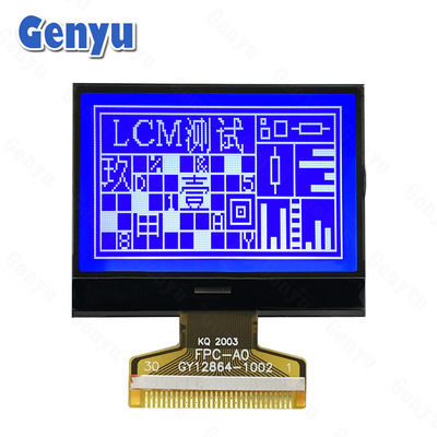 1.9 cali STN Błękitny 128x64 LCD Display 30PIN FPC 8-bitowy Równoległy Do Woda Dispenser