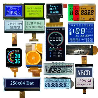 Dobra cena. Oem Odm Monochrome 128x64 Graphic Cog Custom HTN STN Fstn Segment black Va Segment OLED IPS Color TFT Touch LCD Display Lcd w Internecie